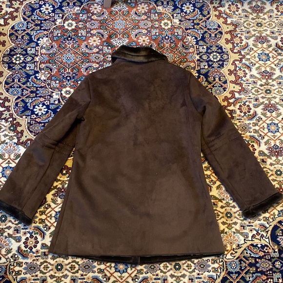 Liz Claiborne Faux Suede and Fur Lined Coat - Picture 5 of 7